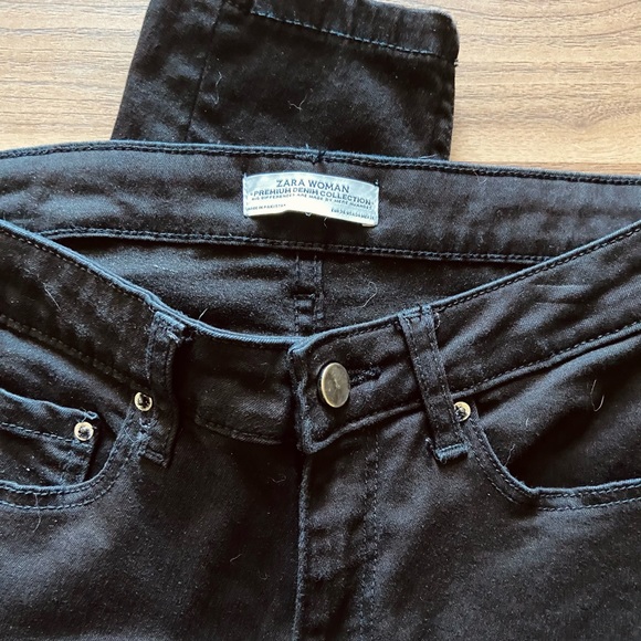 ZARA skinny black jeggings sz 4 - Picture 3 of 4